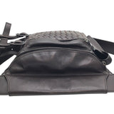 ボッテガ・ヴェネタ BOTTEGA VENETA イントレチャート ベルトバッグ ウエストポーチ ボディバッグ 121604 ダークブラウン レザー メンズ ショルダーバッグ
