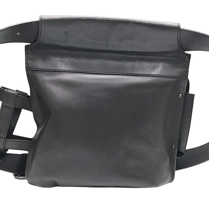 ボッテガ・ヴェネタ BOTTEGA VENETA イントレチャート ベルトバッグ ウエストポーチ ボディバッグ 121604 ダークブラウン レザー メンズ ショルダーバッグ