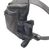 ボッテガ・ヴェネタ BOTTEGA VENETA イントレチャート ベルトバッグ ウエストポーチ ボディバッグ 121604 ダークブラウン レザー メンズ ショルダーバッグ