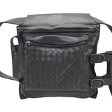 ボッテガ・ヴェネタ BOTTEGA VENETA イントレチャート ベルトバッグ ウエストポーチ ボディバッグ 121604 ダークブラウン レザー メンズ ショルダーバッグ
