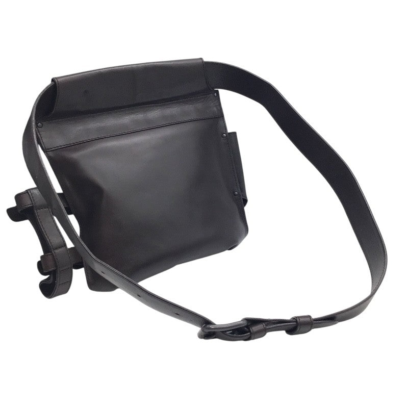 ボッテガ・ヴェネタ BOTTEGA VENETA イントレチャート ベルトバッグ ウエストポーチ ボディバッグ 121604 ダークブラウン レザー メンズ ショルダーバッグ