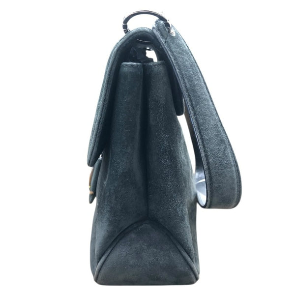 サルヴァトーレ・フェラガモ Salvatore Ferragamo ヴァラ セミショルダー バッグ 217643 ブラック×SV金具 スウェード レディース ショルダーバッグ