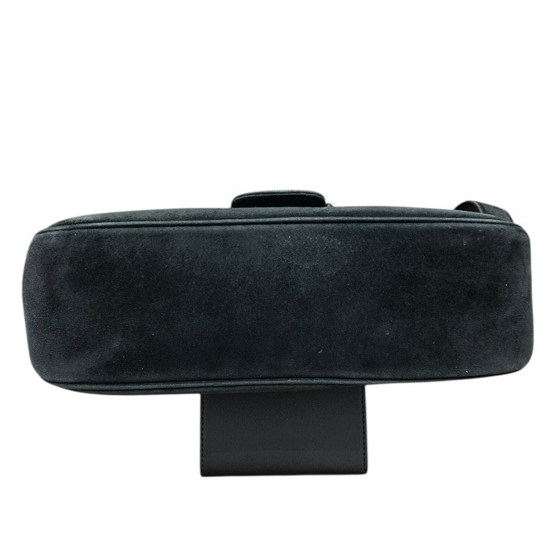 サルヴァトーレ・フェラガモ Salvatore Ferragamo ヴァラ セミショルダー バッグ 217643 ブラック×SV金具 スウェード レディース ショルダーバッグ