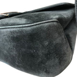 サルヴァトーレ・フェラガモ Salvatore Ferragamo ヴァラ セミショルダー バッグ 217643 ブラック×SV金具 スウェード レディース ショルダーバッグ