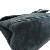 サルヴァトーレ・フェラガモ Salvatore Ferragamo ヴァラ セミショルダー バッグ 217643 ブラック×SV金具 スウェード レディース ショルダーバッグ