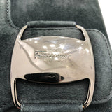 サルヴァトーレ・フェラガモ Salvatore Ferragamo ヴァラ セミショルダー バッグ 217643 ブラック×SV金具 スウェード レディース ショルダーバッグ