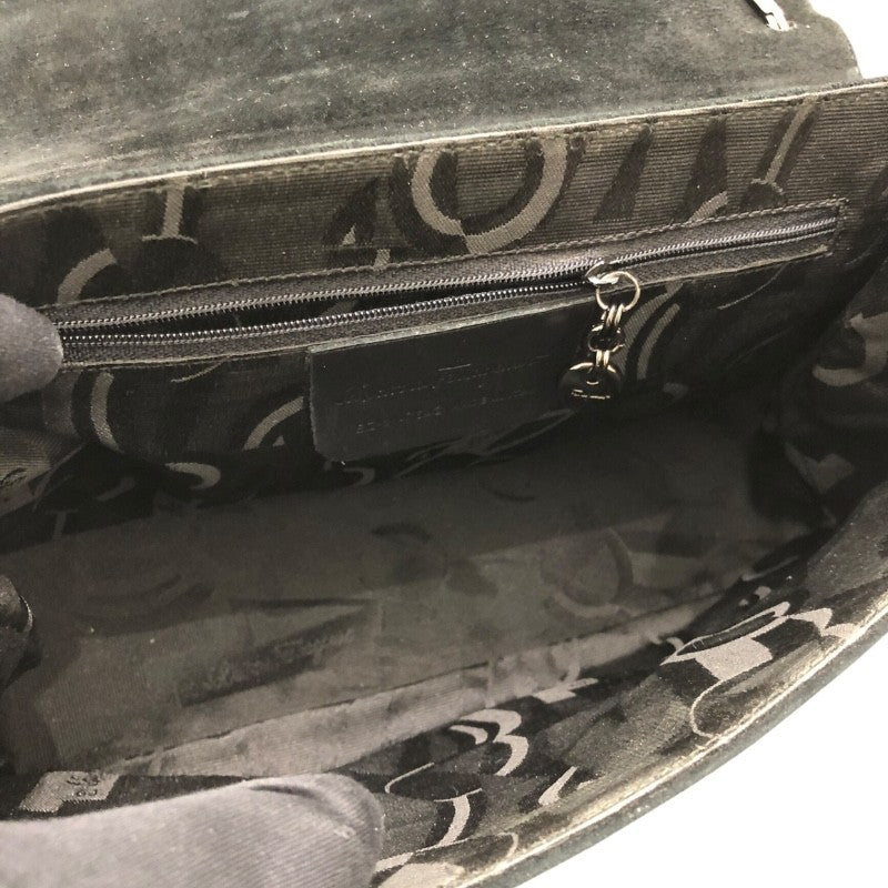 サルヴァトーレ・フェラガモ Salvatore Ferragamo ヴァラ セミショルダー バッグ 217643 ブラック×SV金具 スウェード レディース ショルダーバッグ