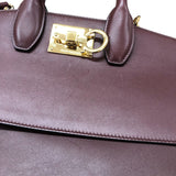 サルヴァトーレ・フェラガモ Salvatore Ferragamo スタジオ スモールバッグ 21H159 ボルドー ゴールド金具 カーフ レディース ハンドバッグ