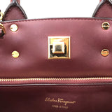 サルヴァトーレ・フェラガモ Salvatore Ferragamo スタジオ スモールバッグ 21H159 ボルドー ゴールド金具 カーフ レディース ハンドバッグ