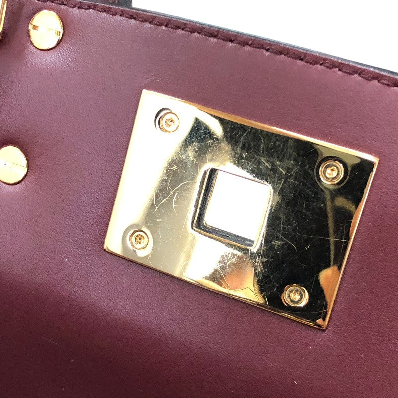 サルヴァトーレ・フェラガモ Salvatore Ferragamo スタジオ スモールバッグ 21H159 ボルドー ゴールド金具 カーフ レディース ハンドバッグ