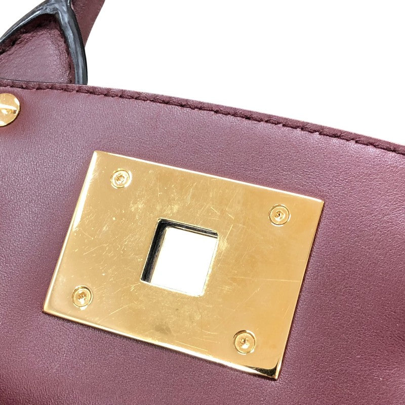 サルヴァトーレ・フェラガモ Salvatore Ferragamo スタジオ スモールバッグ 21H159 ボルドー ゴールド金具 カーフ レディース ハンドバッグ