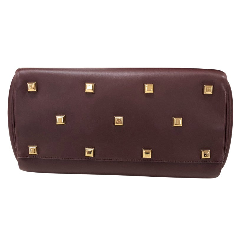 サルヴァトーレ・フェラガモ Salvatore Ferragamo スタジオ スモールバッグ 21H159 ボルドー ゴールド金具 カーフ レディース ハンドバッグ