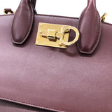 サルヴァトーレ・フェラガモ Salvatore Ferragamo スタジオ スモールバッグ 21H159 ボルドー ゴールド金具 カーフ レディース ハンドバッグ
