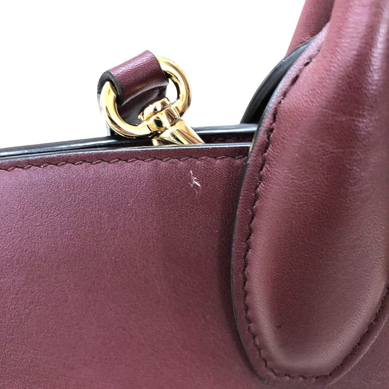 サルヴァトーレ・フェラガモ Salvatore Ferragamo スタジオ スモールバッグ 21H159 ボルドー ゴールド金具 カーフ レディース ハンドバッグ