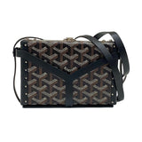 ゴヤール GOYARD ミノディエールトランクバッグ ブラック シルバー金具 ゴヤールディンキャンバス ユニセックス ショルダーバッグ