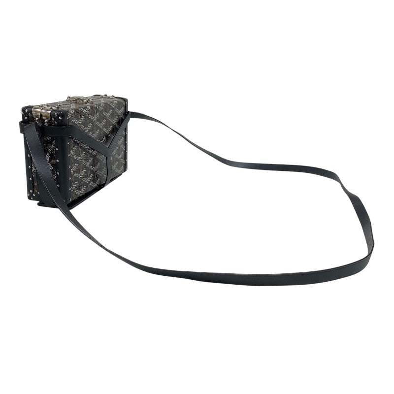 ゴヤール GOYARD ミノディエールトランクバッグ ブラック シルバー金具 ゴヤールディンキャンバス ユニセックス ショルダーバッグ