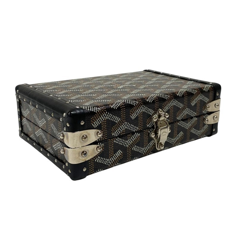 ゴヤール GOYARD ミノディエールトランクバッグ ブラック シルバー金具 ゴヤールディンキャンバス ユニセックス ショルダーバッグ