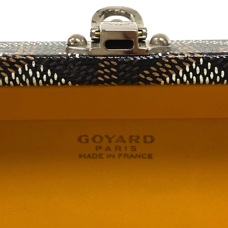 ゴヤール GOYARD ミノディエールトランクバッグ ブラック シルバー金具 ゴヤールディンキャンバス ユニセックス ショルダーバッグ