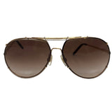 ドルチェ＆ガッバーナ Dolce & Gabbana サングラス DG2075 ブラウン×GD/SV金具 レディース サングラス