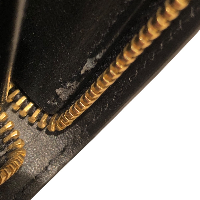 サンローラン SAINT LAURENT ロングジップウォレット ブラック・スタープリント レザー ユニセックス 長財布
