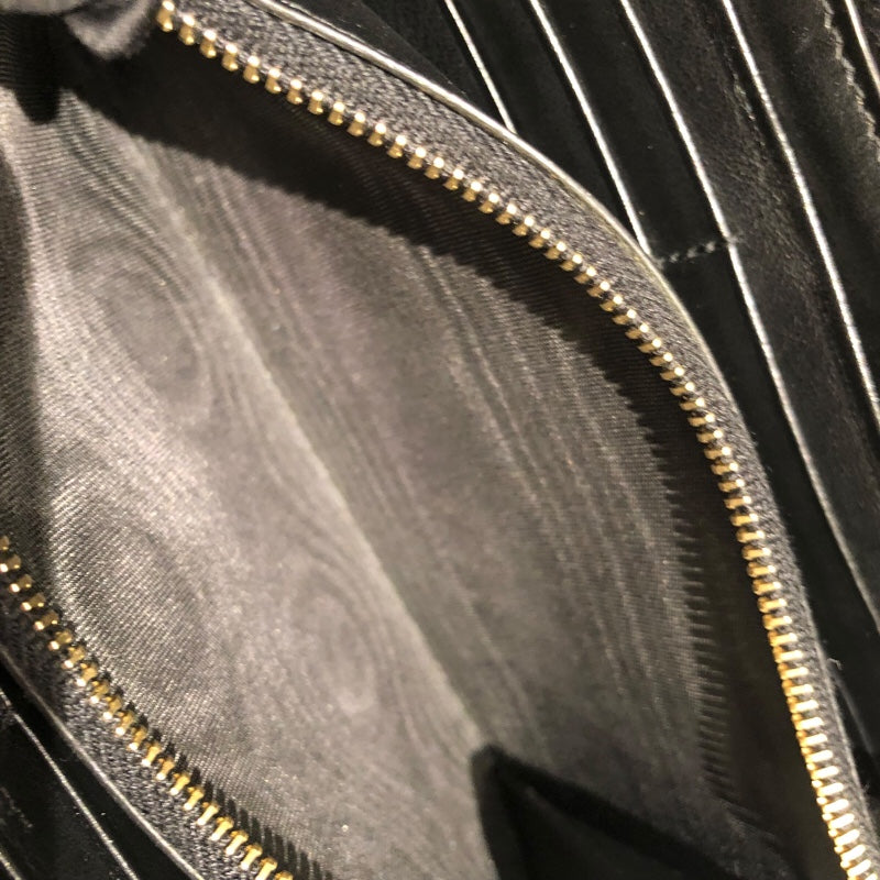 サンローラン SAINT LAURENT ロングジップウォレット ブラック・スタープリント レザー ユニセックス 長財布