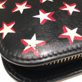 サンローラン SAINT LAURENT ロングジップウォレット ブラック・スタープリント レザー ユニセックス 長財布