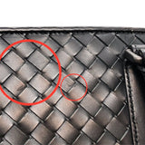 ボッテガ・ヴェネタ BOTTEGA VENETA イントレチャート ブリーフケース ブラック レザー/メタル メンズ ブリーフケース