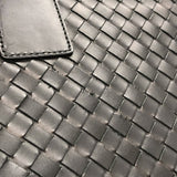 ボッテガ・ヴェネタ BOTTEGA VENETA イントレチャート ブリーフケース ブラック レザー/メタル メンズ ブリーフケース