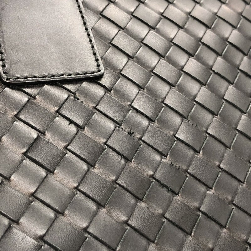 ボッテガ・ヴェネタ BOTTEGA VENETA イントレチャート ブリーフケース ブラック レザー/メタル メンズ ブリーフケース