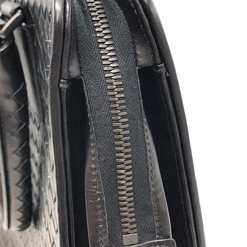 ボッテガ・ヴェネタ BOTTEGA VENETA イントレチャート ブリーフケース ブラック レザー/メタル メンズ ブリーフケース