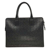 ボッテガ・ヴェネタ BOTTEGA VENETA イントレチャート ブリーフケース ブラック レザー/メタル メンズ ブリーフケース