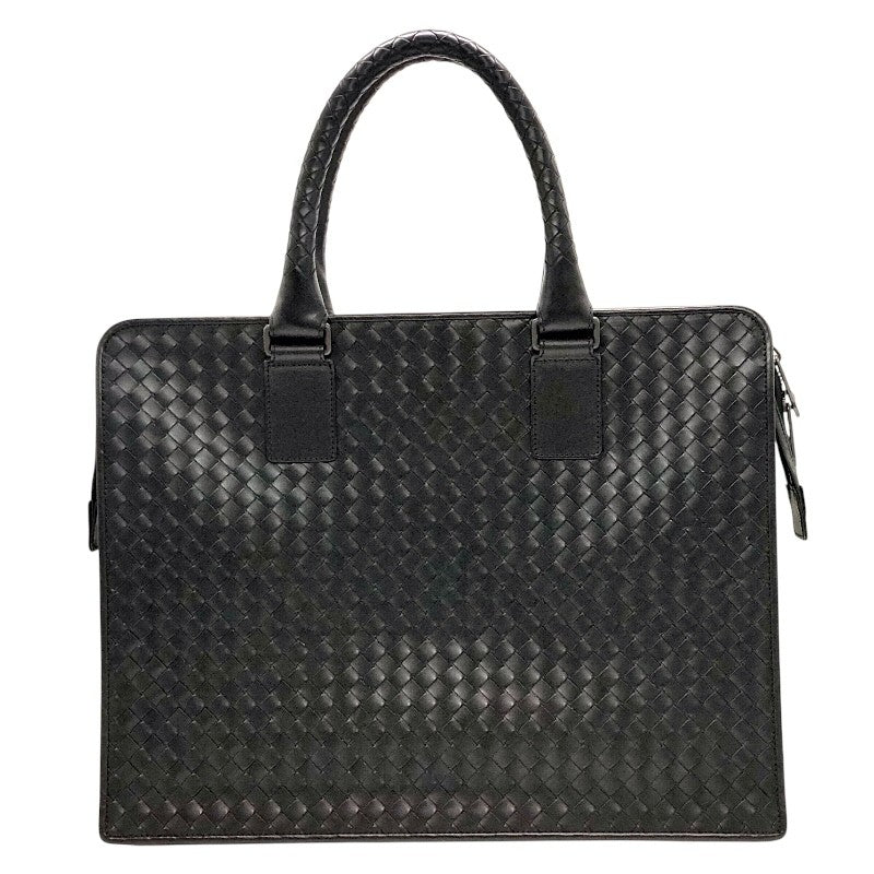 ボッテガ・ヴェネタ BOTTEGA VENETA イントレチャート ブリーフケース ブラック レザー/メタル メンズ ブリーフケース