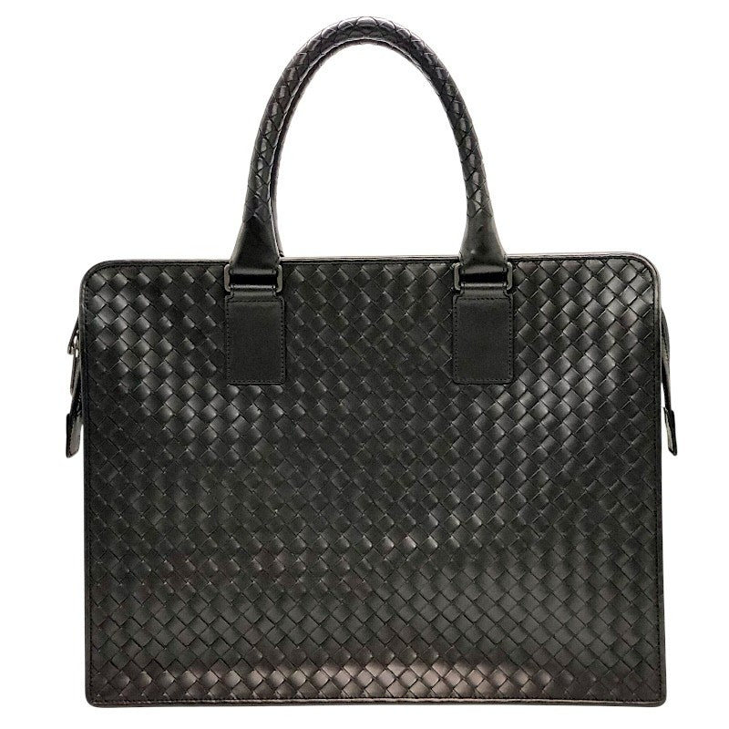 ボッテガ・ヴェネタ BOTTEGA VENETA イントレチャート ブリーフケース ブラック レザー/メタル メンズ ブリーフケース