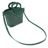 ゴヤール GOYARD ベルーガミニバッグ グリーン シルバー金具 ゴヤールディンキャンバス レディース ハンドバッグ