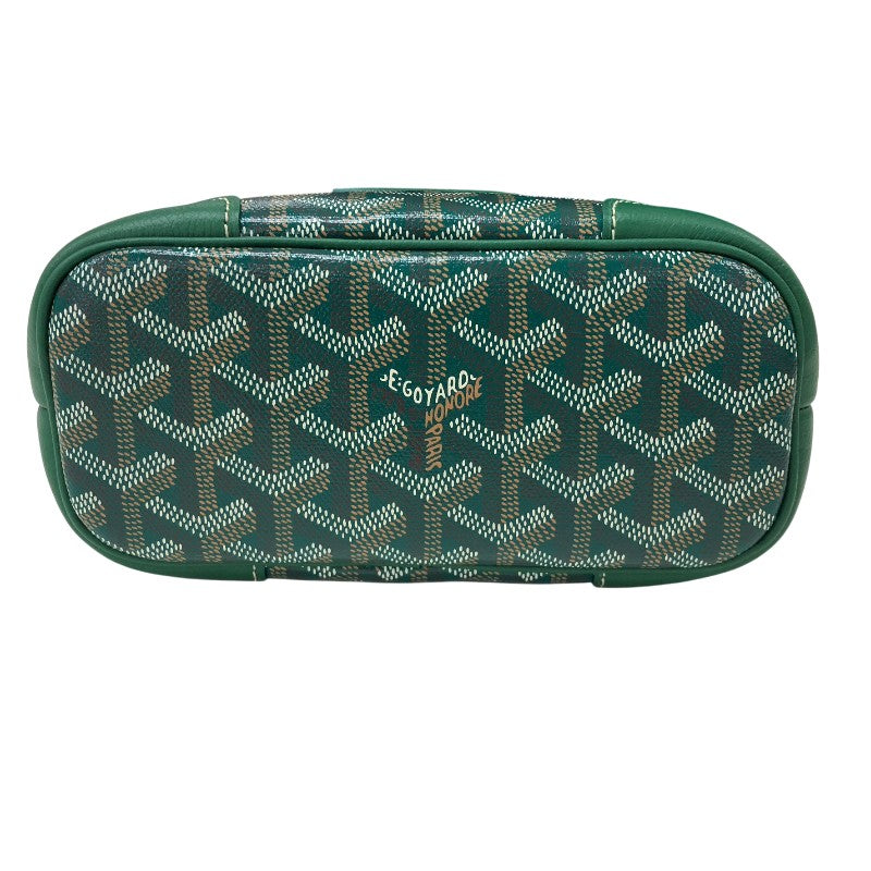 ゴヤール GOYARD ベルーガミニバッグ グリーン シルバー金具 ゴヤールディンキャンバス レディース ハンドバッグ
