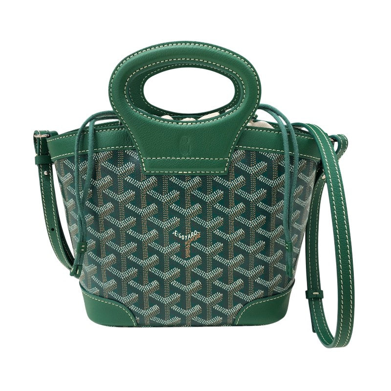 ゴヤール GOYARD ベルーガミニバッグ グリーン シルバー金具 ゴヤールディンキャンバス レディース ハンドバッグ