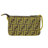 フェンディ FENDI バゲット スリムクラッチ FRGMT 8BS073 イエロー ジャガード レディース ショルダーバッグ