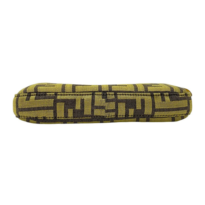 フェンディ FENDI バゲット スリムクラッチ FRGMT 8BS073 イエロー ジャガード レディース ショルダーバッグ