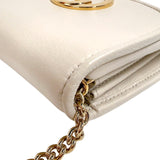 グッチ GUCCI ブロンディ チェーンウォレット 725219 アイボリー　ゴールド金具 レザー レディース 二つ折り財布