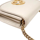 グッチ GUCCI ブロンディ チェーンウォレット 725219 アイボリー　ゴールド金具 レザー レディース 二つ折り財布