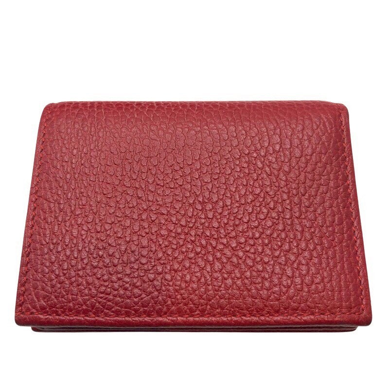 グッチ GUCCI GGマーモントカードケース 456126 レッド レザー レディース カードケース