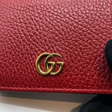 グッチ GUCCI GGマーモントカードケース 456126 レッド レザー レディース カードケース