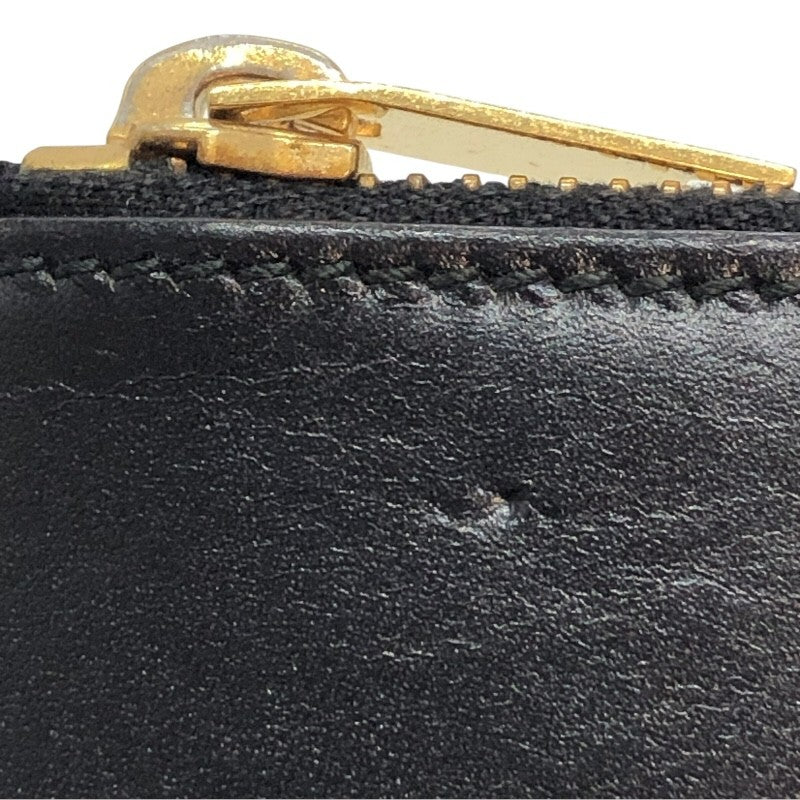 サンローラン SAINT LAURENT フラグメントケース 327212 ブラック×GD金具 カーフ レディース カードケース