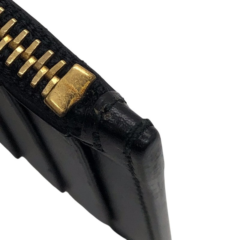サンローラン SAINT LAURENT フラグメントケース 327212 ブラック×GD金具 カーフ レディース カードケース