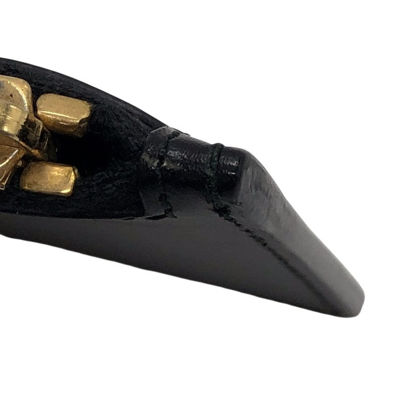 サンローラン SAINT LAURENT フラグメントケース 327212 ブラック×GD金具 カーフ レディース カードケース