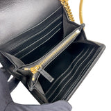 グッチ GUCCI ブロンディ チェーンウォレット 725219 ブラック　ゴールド金具 レザー レディース 二つ折り財布