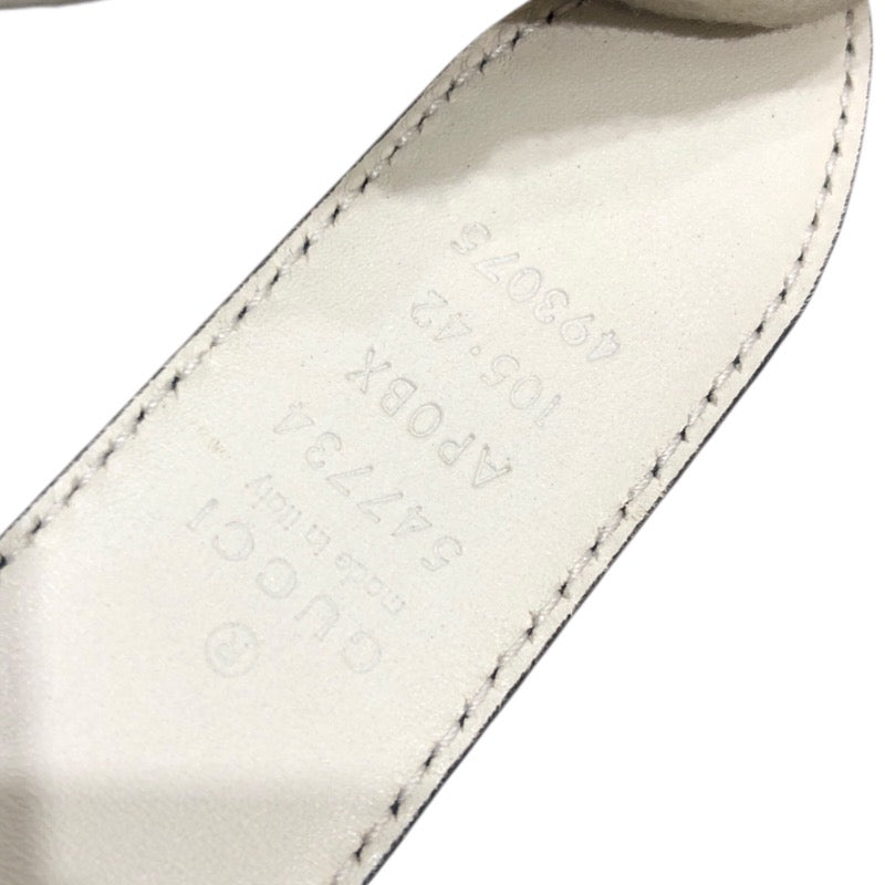 グッチ GUCCI インターロッキング G リバーシブルベルト 547734 ブラック×アイボリー レザー メンズ ベルト