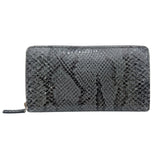 グッチ GUCCI ラウンドファスナー　長財布 353227 グレー　シルバー金具 パイソン ユニセックス 長財布