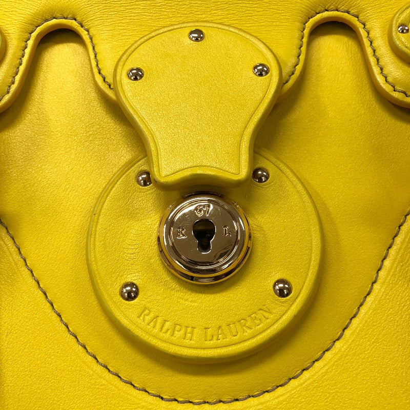 ラルフローレン RALPH LAUREN 2Wayハンドバッグ イエロー ゴールド金具 レザー レディース ハンドバッグ