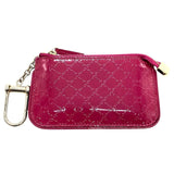 グッチ GUCCI マイクログッチシマ コインケース パープルピンク×SV金具 エナメル/メタル レディース コインケース